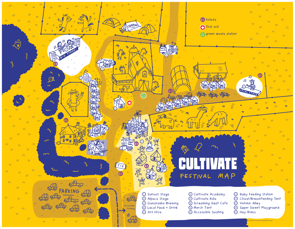 Cultivate Festiavl Site Map